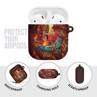 New Zealand Kea Bird Matariki Personalised AirPods Case Silver Fern Maori Pattern LT22 - Polynesian Pride