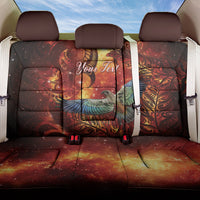 New Zealand Kea Bird Matariki Personalised Back Car Seat Cover Silver Fern Maori Pattern LT22 One Size Orange - Polynesian Pride
