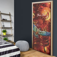 New Zealand Kea Bird Matariki Personalised Door Cover Silver Fern Maori Pattern LT22 - Polynesian Pride