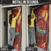 New Zealand Kea Bird Matariki Personalised Door Cover Silver Fern Maori Pattern LT22 - Polynesian Pride