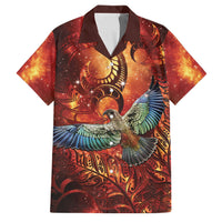 New Zealand Kea Bird Matariki Personalised Family Matching Off Shoulder Maxi Dress and Hawaiian Shirt Silver Fern Maori Pattern