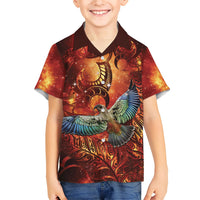 New Zealand Kea Bird Matariki Personalised Hawaiian Shirt Silver Fern Maori Pattern LT22 - Polynesian Pride