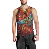 New Zealand Kea Bird Matariki Personalised Men Tank Top Silver Fern Maori Pattern LT22 - Polynesian Pride