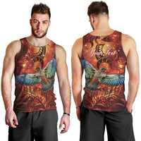 New Zealand Kea Bird Matariki Personalised Men Tank Top Silver Fern Maori Pattern LT22 - Polynesian Pride
