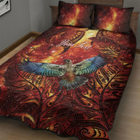 New Zealand Kea Bird Matariki Personalised Quilt Bed Set Silver Fern Maori Pattern LT22 - Polynesian Pride