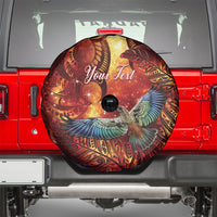 New Zealand Kea Bird Matariki Personalised Spare Tire Cover Silver Fern Maori Pattern LT22 - Polynesian Pride
