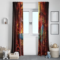 New Zealand Kea Bird Matariki Personalised Window Curtain Silver Fern Maori Pattern LT22 - Polynesian Pride