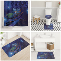 Takahe New Zealand Personalised Bathroom Set Harakeke Silver Fern Maori Pattern LT22 - Polynesian Pride