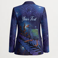 Takahe New Zealand Personalised Blazer Harakeke Silver Fern Maori Pattern LT22 - Polynesian Pride