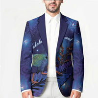 Takahe New Zealand Personalised Blazer Harakeke Silver Fern Maori Pattern LT22 - Polynesian Pride
