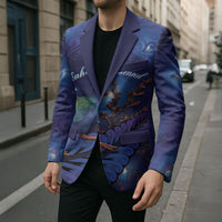 Takahe New Zealand Personalised Blazer Harakeke Silver Fern Maori Pattern LT22 - Polynesian Pride
