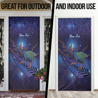 Takahe New Zealand Personalised Door Cover Harakeke Silver Fern Maori Pattern LT22 - Polynesian Pride