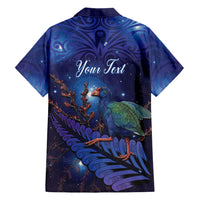 Takahe New Zealand Personalised Family Matching Summer Maxi Dress and Hawaiian Shirt Harakeke Silver Fern Maori Pattern