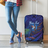 Takahe New Zealand Personalised Luggage Cover Harakeke Silver Fern Maori Pattern LT22 - Polynesian Pride