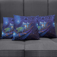 Takahe New Zealand Personalised Pillow Cover Harakeke Silver Fern Maori Pattern LT22 - Polynesian Pride