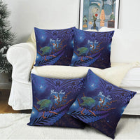 Takahe New Zealand Personalised Pillow Cover Harakeke Silver Fern Maori Pattern LT22 - Polynesian Pride