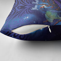 Takahe New Zealand Personalised Pillow Cover Harakeke Silver Fern Maori Pattern LT22 - Polynesian Pride