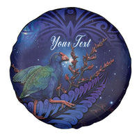 Takahe New Zealand Personalised Spare Tire Cover Harakeke Silver Fern Maori Pattern LT22 - Polynesian Pride