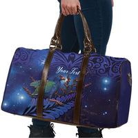Takahe New Zealand Personalised Travel Bag Harakeke Silver Fern Maori Pattern LT22 - Polynesian Pride