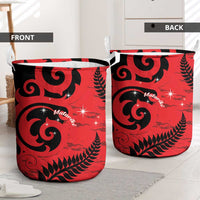 New Zealand Matariki Laundry Basket Maori New Year Koru Pattern LT22 - Polynesian Pride