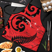 New Zealand Matariki Apron Maori New Year Koru Pattern LT22 Red - Polynesian Pride