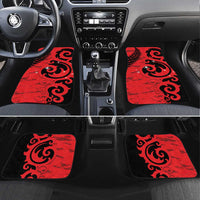 New Zealand Matariki Car Mats Maori New Year Koru Pattern LT22 Set 4pcs Red - Polynesian Pride