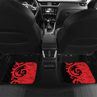 New Zealand Matariki Car Mats Maori New Year Koru Pattern LT22 Set 2pcs - Back Red - Polynesian Pride