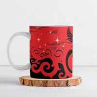 New Zealand Matariki Ceramic Mug Maori New Year Koru Pattern LT22 Red - Polynesian Pride