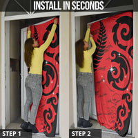 New Zealand Matariki Door Cover Maori New Year Koru Pattern LT22 - Polynesian Pride