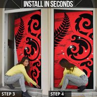 New Zealand Matariki Door Cover Maori New Year Koru Pattern LT22 - Polynesian Pride