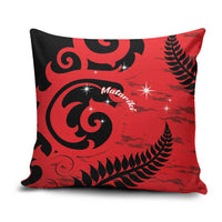 New Zealand Matariki Pillow Cover Maori New Year Koru Pattern LT22 Red - Polynesian Pride