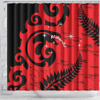 New Zealand Matariki Shower Curtain Maori New Year Koru Pattern LT22 - Polynesian Pride
