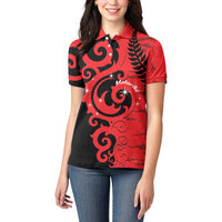 New Zealand Matariki Women Polo Shirt Maori New Year Koru Pattern LT22 - Polynesian Pride