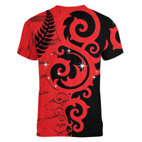 New Zealand Matariki Women V-Neck T-Shirt Maori New Year Koru Pattern LT22 - Polynesian Pride