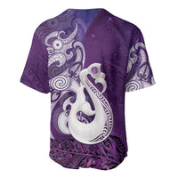 New Zealand Matariki Baseball Jersey Maori Manaia Galaxy Silver Fern Purple Color