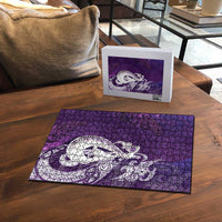 New Zealand Matariki Puzzle Maori Manaia Galaxy Silver Fern Purple Color LT22 - Polynesian Pride