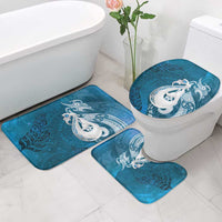 New Zealand Matariki Bathroom Set Maori Manaia Galaxy Silver Fern Blue Color LT22 - Polynesian Pride