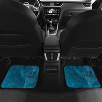 New Zealand Matariki Car Mats Maori Manaia Galaxy Silver Fern Blue Color LT22 Set 2pcs - Back Blue - Polynesian Pride