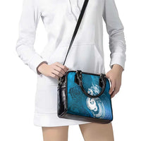 New Zealand Matariki Shoulder Handbag Maori Manaia Galaxy Silver Fern Blue Color LT22 - Polynesian Pride