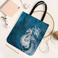 New Zealand Matariki Tote Bag Maori Manaia Galaxy Silver Fern Blue Color LT22 Black Strap One Size Blue - Polynesian Pride