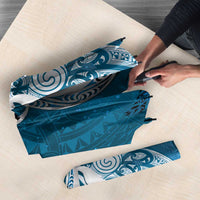 New Zealand Matariki Umbrella Maori Manaia Galaxy Silver Fern Blue Color