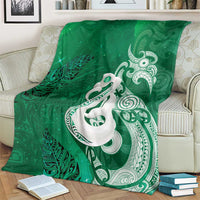 New Zealand Matariki Blanket Maori Manaia Galaxy Silver Fern Green Color LT22 - Polynesian Pride