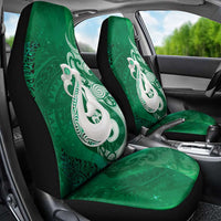 New Zealand Matariki Car Seat Cover Maori Manaia Galaxy Silver Fern Green Color