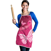 New Zealand Breast Cancer Awareness Apron Pink Ribbon Butterfly Maori Pattern LT22 - Polynesian Pride