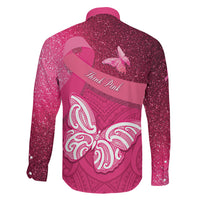 New Zealand Breast Cancer Awareness Family Matching Long Sleeve Bodycon Dress and Hawaiian Shirt Pink Ribbon Butterfly Maori Pattern
