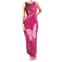 New Zealand Breast Cancer Awareness Family Matching Tank Maxi Dress and Hawaiian Shirt Pink Ribbon Butterfly Maori Pattern