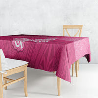 New Zealand Breast Cancer Awareness Tablecloth Pink Ribbon Butterfly Maori Pattern LT22 - Polynesian Pride