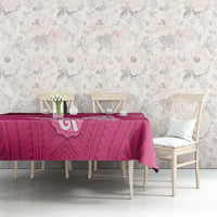 New Zealand Breast Cancer Awareness Tablecloth Pink Ribbon Butterfly Maori Pattern LT22 - Polynesian Pride