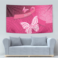 New Zealand Breast Cancer Awareness Tapestry Pink Ribbon Butterfly Maori Pattern LT22 - Polynesian Pride