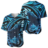 New Zealand Matariki Baseball Jersey Maori Humpback Whale Galaxy LT22 - Polynesian Pride